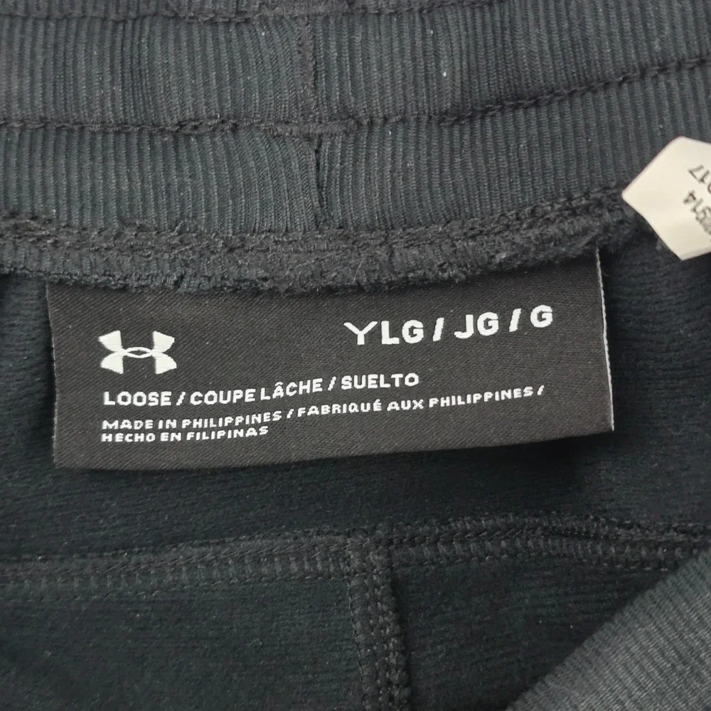 Under Armour Jogger pants sweat‎ YLG boys large mens black 7107